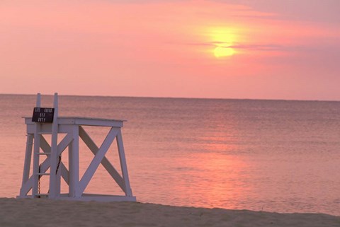 Framed Massachusetts, Nantucket, Jetties Beach Lifeguard Print