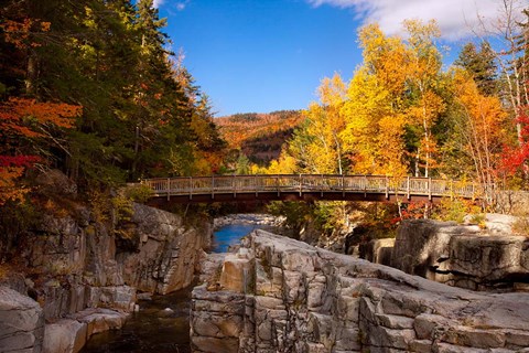 Framed Bridge, Swift River Waterfalls, New Hampshire Print