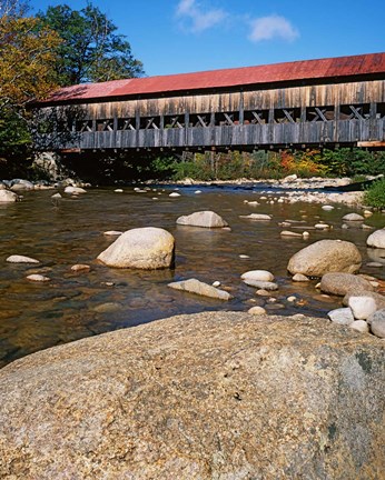 Framed Albany Covered Bridge, Swift River, White Mountain National Forest, New Hampshire Print