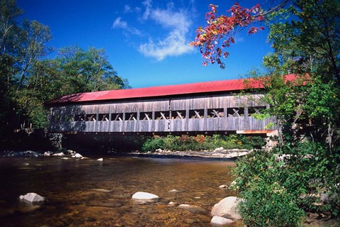 Framed Covered Albany Bridge Over the Swift River, New Hampshire Print
