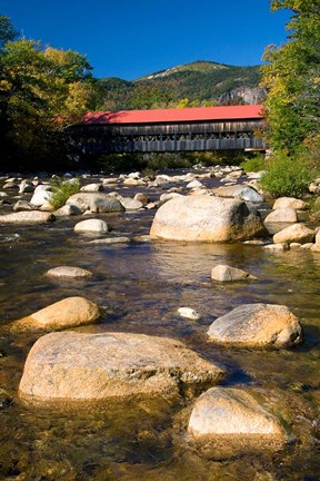 Framed Covered bridge, Swift River, New Hampshire Print