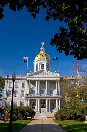 Framed Capitol building, Concord, New Hampshire Print