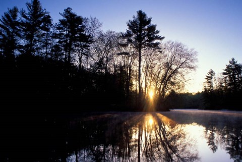 Framed Nature Conservancy&#39;s Preserve, Lamprey River Below Packer&#39;s Falls, New Hampshire Print