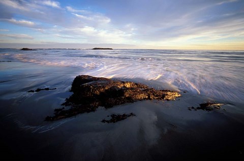 Framed Low Tide and Surf, Wallis Sands State Park, New Hampshire Print