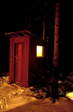 Framed Outhouse at the Sub Sig Outing Club&#39;s Dickerman Cabin, New Hampshire Print