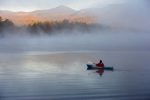 Framed Kayaking on Chocorua Lake, New Hampshire Print