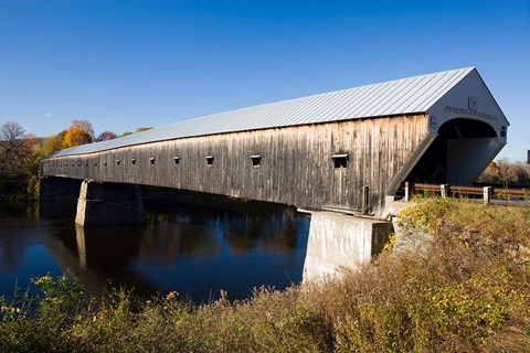 Framed Windsor Cornish Covered Bridge, Connecticut River, New Hampshire Print