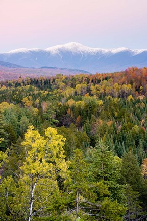 Framed Dusk and Mount Washington, White Mountains, Bethlehem, New Hampshire Print