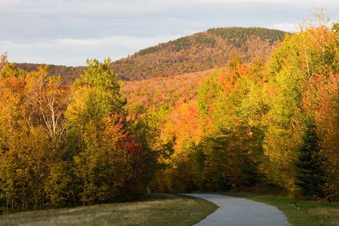Framed Franconia Notch Bike Path in New Hampshire's White Mountains Print
