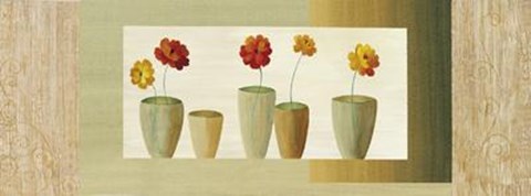 Framed Vases avec Fleurs I Print