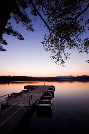 Framed Dock, White Lake State Park, New Hampshire Print
