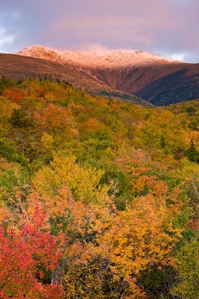Framed Mt Lafayette in Autumn, New Hampshire Print