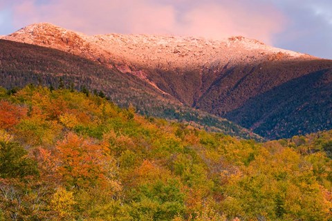 Framed Autumn, Mt Lafayette, New Hampshire Print