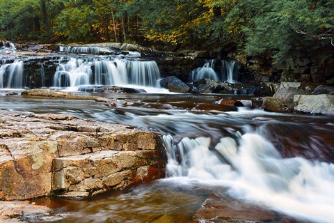 Framed Autumn at Jackson Falls, Jackson, New Hampshire Print