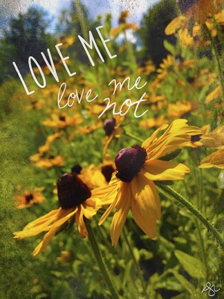 Framed Love Me Not Print