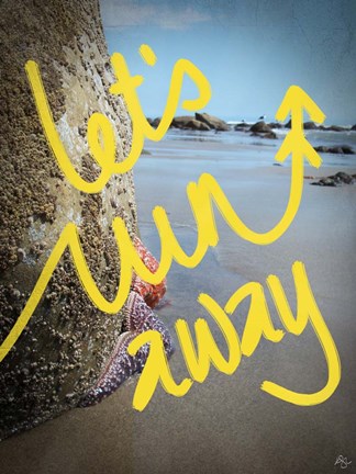 Framed Lets run away Print