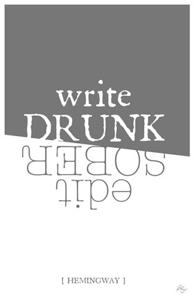Framed Write drunk edit sober Print
