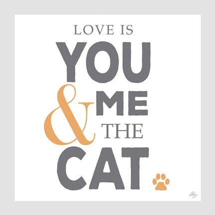 Framed You Me and the Cat Print