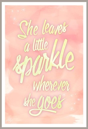 Framed She Leaves a Sparkle 2 Print