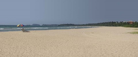 Framed Unspoiled Beach at Bentota Beach Resort, Bentota, Southern Province, Sri Lanka Print