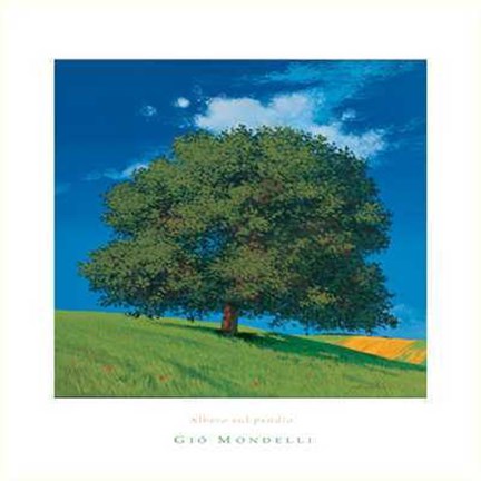 Framed Albero Sul Pendio Print