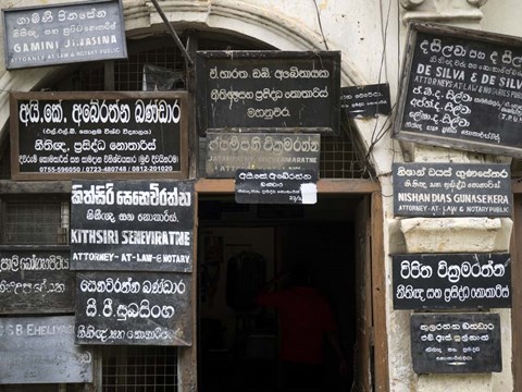 Framed Attorneys-at-Law, Kandy, Sri Lanka Print