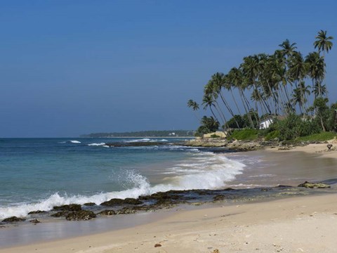 Framed Waves Cresting along Beach, A2 road, Southern Province, Sri Lanka Print