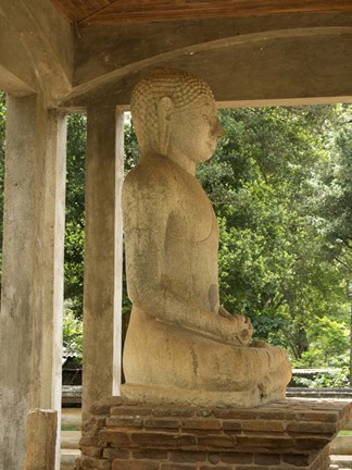 Framed Samadhi Buddha, Northern Ruins, Anuradhapura, Sri Lanka Print