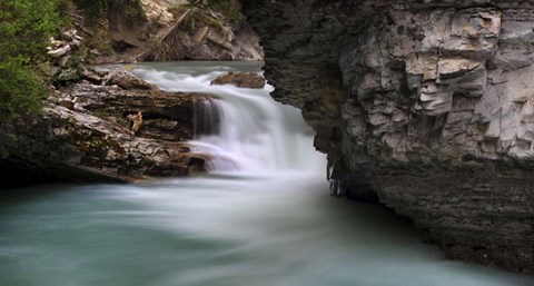 Framed Johnston Falls, Banff National Park, Alberta, Canada Print