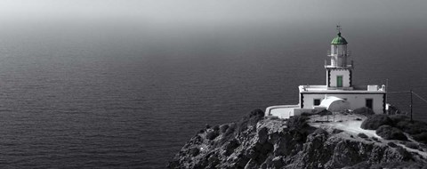 Framed Lighthouse on the Greek island of Mykonos, South Aegean, Greece Print