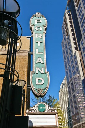 Framed Portland Landmark Sign, Portland, Oregon Print