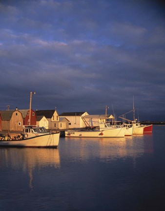 Framed Lobster Boats, Prince Edward Island, Canada Print