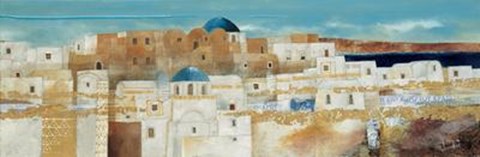 Framed Fulvio Dot - Veduta di Emborio Size 54.5x19 Print