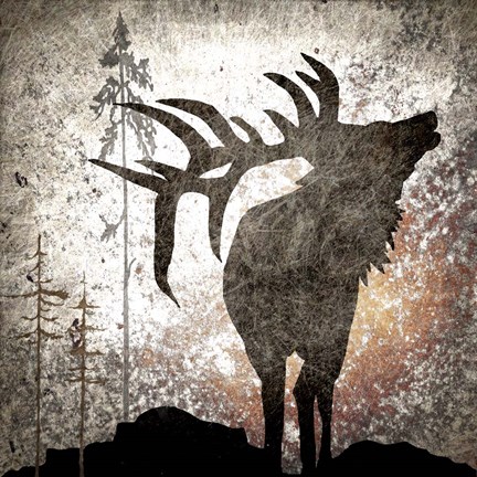 Framed Calling Elk Print