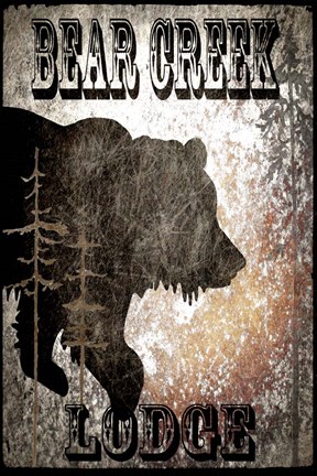 Framed Lodge Bear Creek Lodge Print