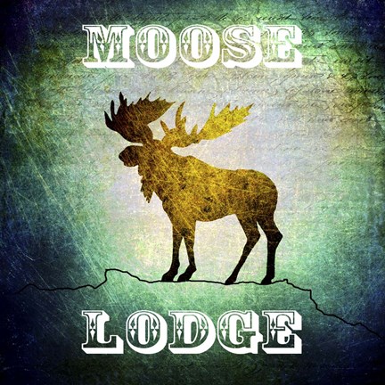 Framed Lodge Moose Lodge Print
