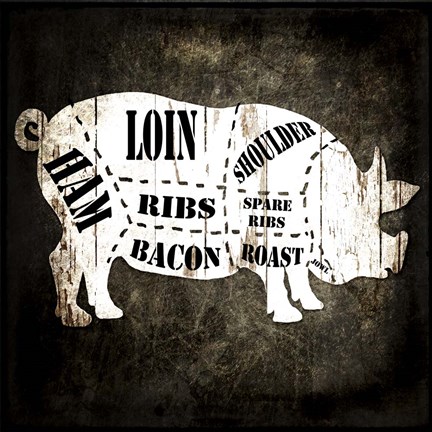 Framed Butcher Shop I Print