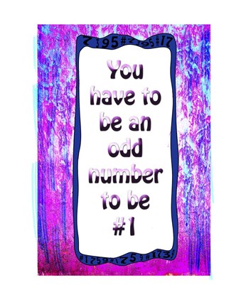 Framed Number 1 Print