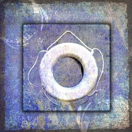 Framed Beach House Life Saver Print