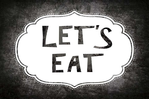 Framed Breakfast Served - Lets Eat Print