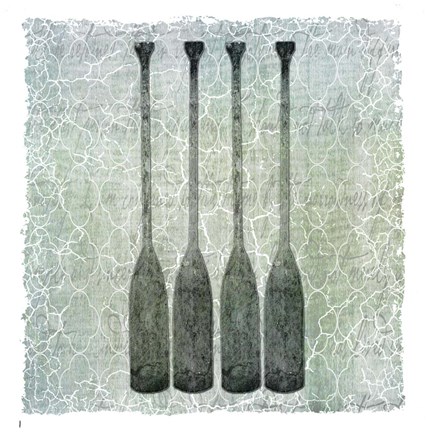 Framed Life Is Better At The Lake Oars Print