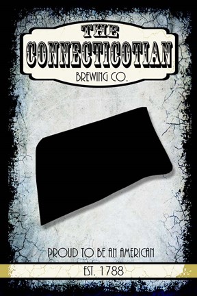 Framed States Brewing Co - Connecticut Print