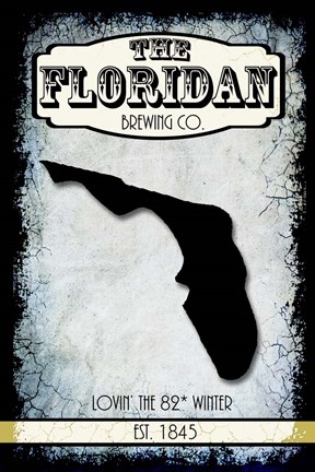 Framed States Brewing Co - Flordia Print