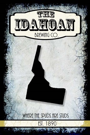 Framed States Brewing Co - Idaho Print