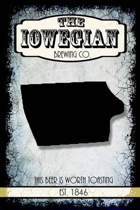 Framed States Brewing Co - Iowa Print