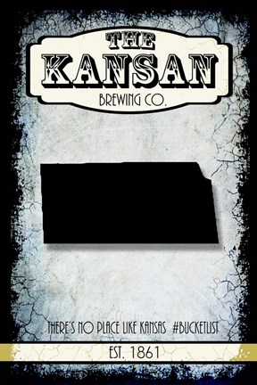 Framed States Brewing Co - Kansas Print