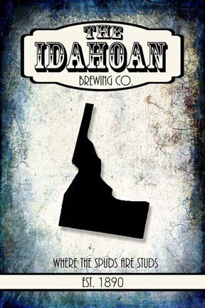 Framed States Brewing Co - layers Print