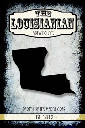 Framed States Brewing Co - Louisiana Print
