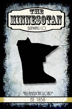 Framed States Brewing Co - Minnesota Print