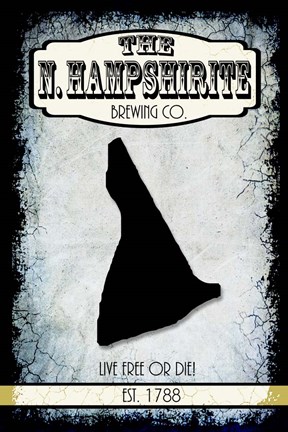 Framed States Brewing Co - New Hampshire Print